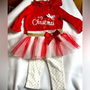 Baby Essentials My First Christmas Outfit Sz 3M